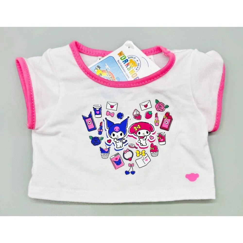 My Melody Build A Bear Plush Hello Kitty‎ Sanrio 2023 NWT Unstuffed Tee Shirt